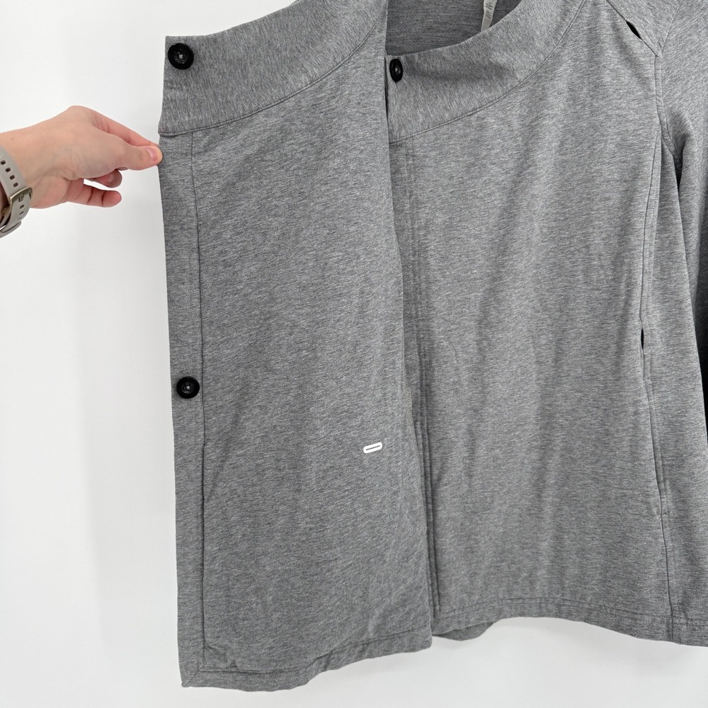 Lululemon Coast Wrap Jacket Heathered Grey Long Sleeve Size‎ 6 Activewear - Picture 4 of 13